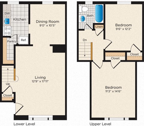 a floor plan of a living room and a dining room